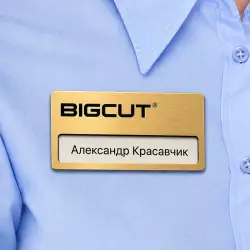 Бейдж из пластика с окошком