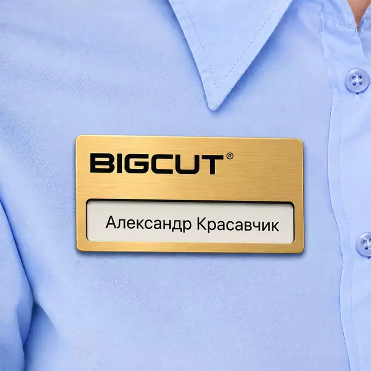 Бейдж из пластика с окошком